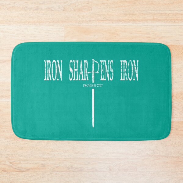 Item preview, iron sharpens iron - sword typography - white design | bible verse | bible verse | scripture verse  designed and sold by ZechJohnRB.