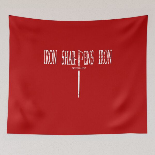 Item preview, iron sharpens iron - sword typography - white design | bible verse | bible verse | scripture verse  designed and sold by ZechJohnRB.