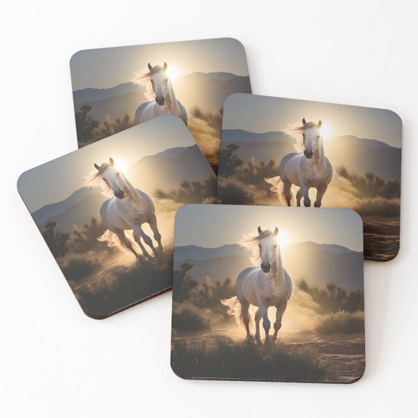 Item preview, Cinematic photography of a white horse designed and sold by dcrc.