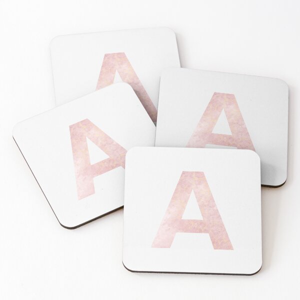 Item preview, Initial A with pink marble effect designed and sold by alessiazoe.