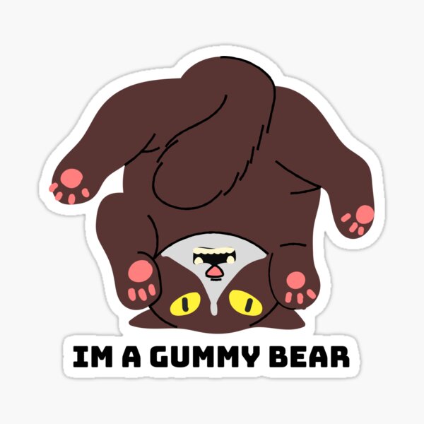 Item preview, im a gummy bear cat upside-down   designed and sold by Tee-Shirt-Topia.