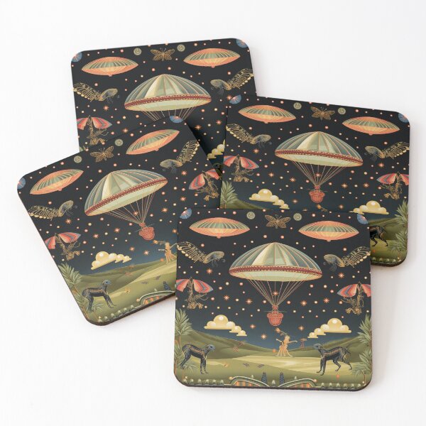 Item preview, Cosmic Whimsy Featuring UFOs and Cats designed and sold by Bokabo.