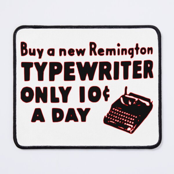 Item preview, Old Ad 10 CENTS Remington Typewriter Black Red designed and sold by Marni Scofidio Desi9ns.