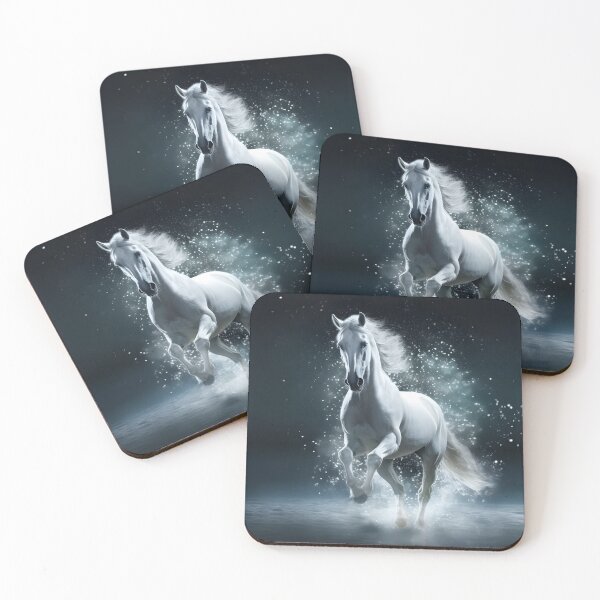 Item preview, Cinematic photography of a white horse designed and sold by dcrc.