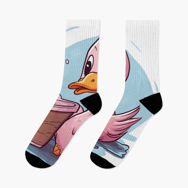 Item preview, Pink Ducky and coffee :)  designed and sold by WhatThePawArts.