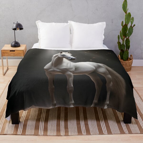 Item preview, cinematic photography of a white horse designed and sold by dcrc.