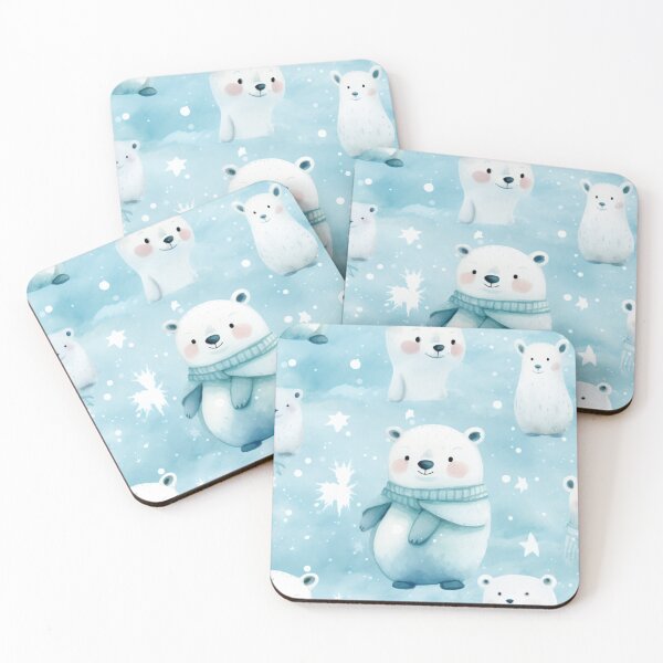 Item preview, Water color Polar Bear Frosty Winter and Icy tone designed and sold by Pord4Art.