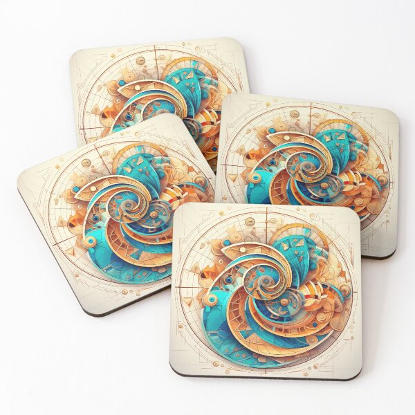 Item preview, Fibonacci & Golden Ratio Abstract Art: Harmonizing Geometric Beauty designed and sold by iQuorra.