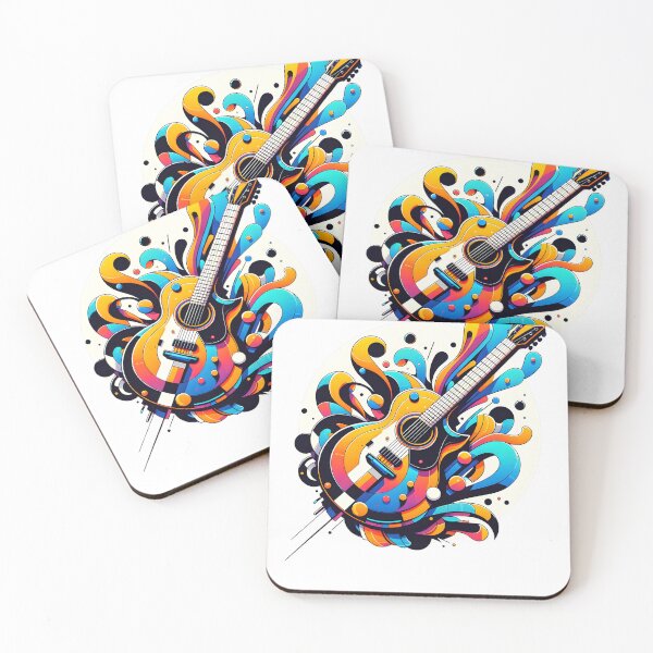 Item preview, Guitar with Graffiti design designed and sold by YokujinDesign.