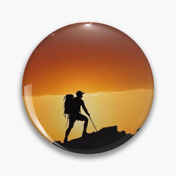 Item preview, Mountaineer at mountain peak in sunset designed and sold by stevanovicigor.