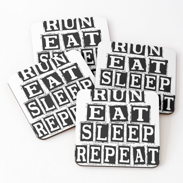Item preview, funny retro run eat sleep repeat  designed and sold by Latifay.