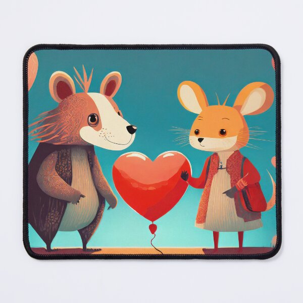 Item preview, Animal creatures with heart-shaped balloons for Valentine's day designed and sold by stevanovicigor.