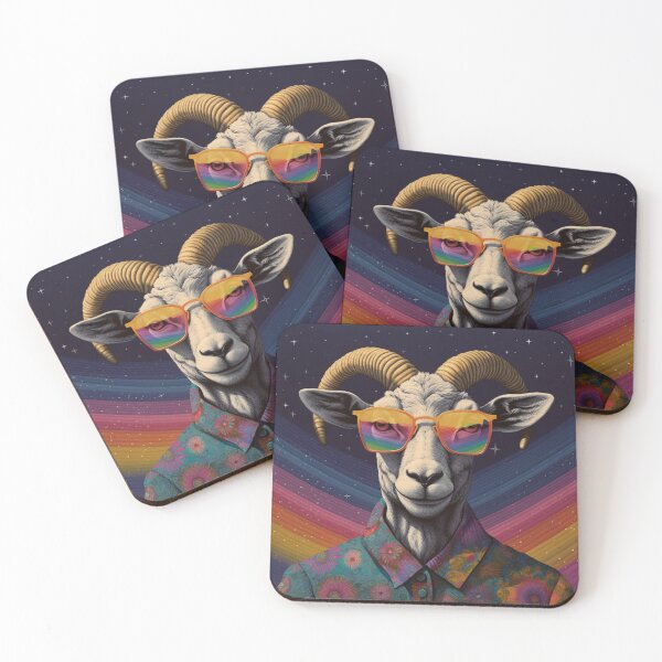 Artikelvorschau, Coole psychedelische Ziege entworfen und verkauft von whitecat23.