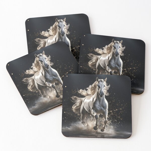 Item preview, cinematic photography of a white horse designed and sold by dcrc.