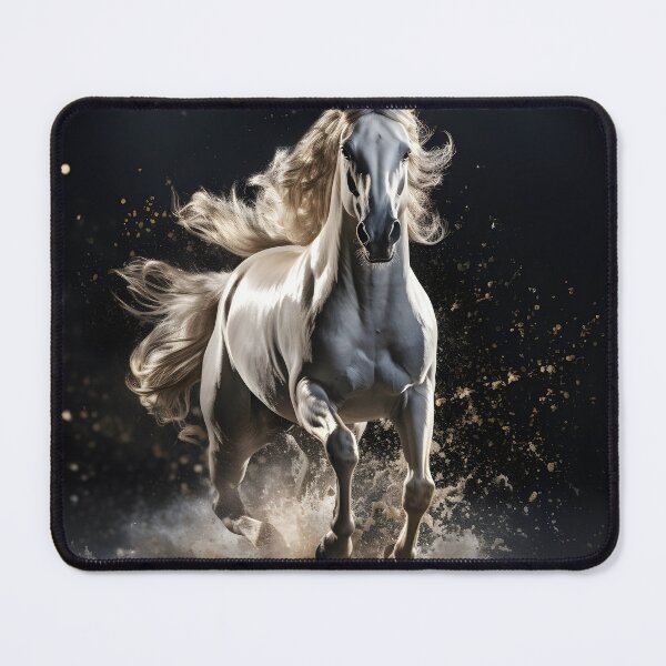 Item preview, cinematic photography of a white horse designed and sold by dcrc.