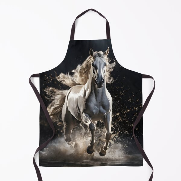 Item preview, cinematic photography of a white horse designed and sold by dcrc.