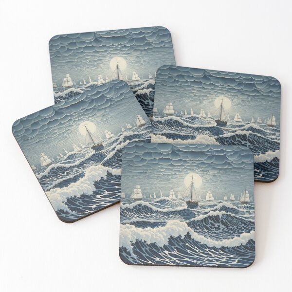 Item preview, Moonlit Stormy Sea designed and sold by whitecat23.