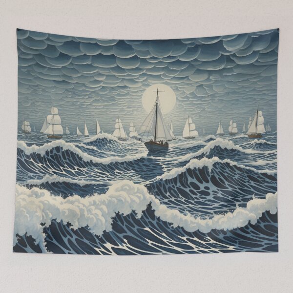Item preview, Moonlit Stormy Sea designed and sold by whitecat23.