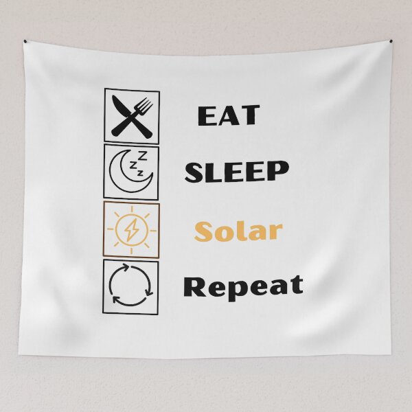 Aperçu de l'œuvre Mangez, dormez, répétition solaire créée et vendue par ShopWearInspire.