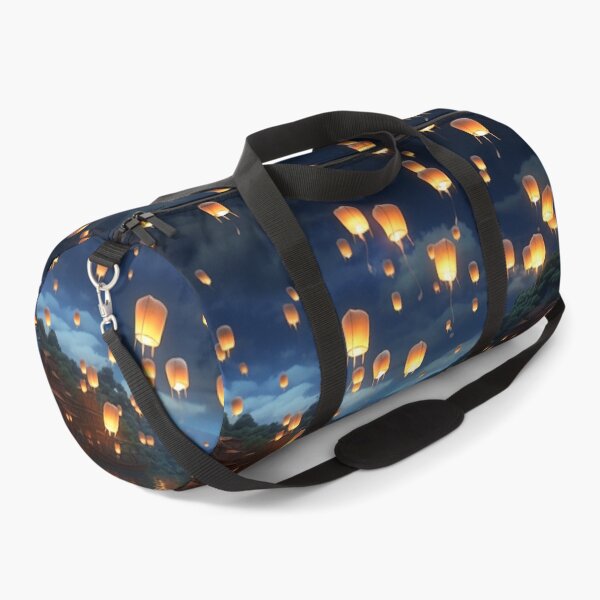 Item preview, Lanterns in and above lake with boats designed and sold by zand-n-zive.