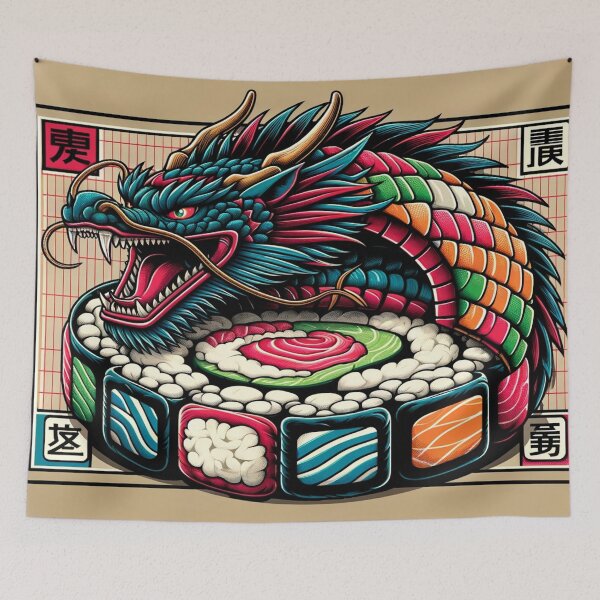 Item preview, Sushi Serenade: The Majestic Sushi Dragon designed and sold by CanvasLady.