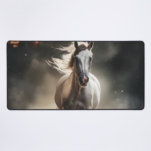 Item preview, cinematic photography of a white horse designed and sold by dcrc.