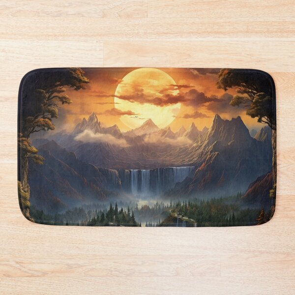 Item preview, Fantasy Landscape - Waterfall at Sunset designed and sold by Fantasy Masterpiece.