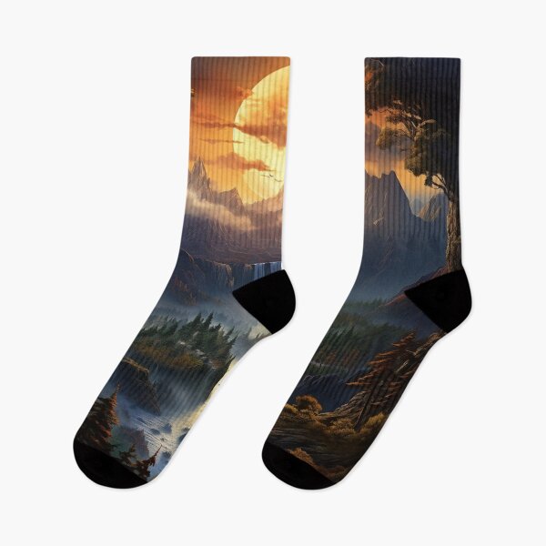 Item preview, Fantasy Landscape - Waterfall at Sunset designed and sold by Fantasy Masterpiece.