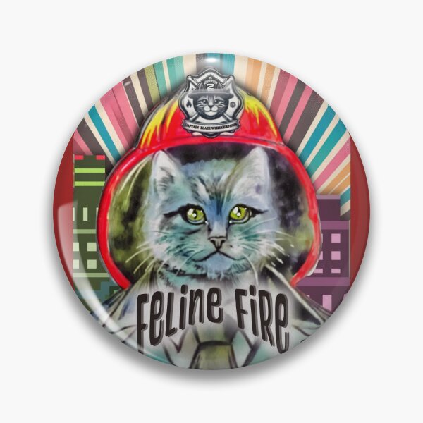 Item preview, Captain Blaze Whiskerpaws Feline Fine Firefighter designed and sold by gleefulme.