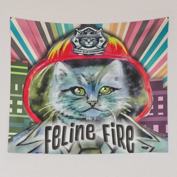Item preview, Captain Blaze Whiskerpaws Feline Fine Firefighter designed and sold by gleefulme.