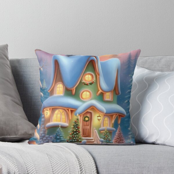 Item preview, Whimsical Storybook Winter Cottage designed and sold by FriskyLemur.