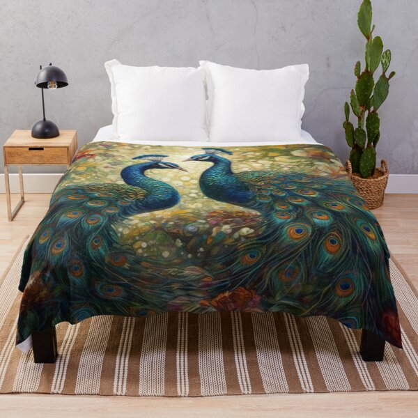 Item preview, Rare Wildlife Abstract Wall Art Peacocks Animals Oil Painting B159 designed and sold by MPCFICTION.