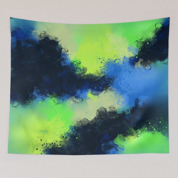 Item preview, A Whole New World - Green Blue Abstract designed and sold by Joey Santiago.