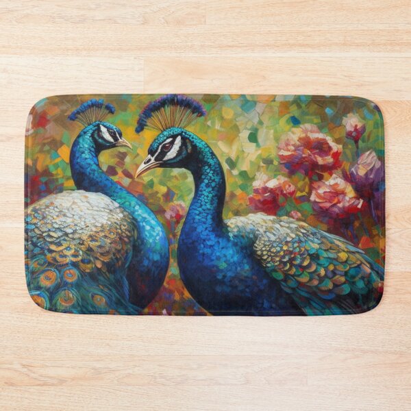 Item preview, Rare Wildlife Abstract Wall Art Peacocks Animals Oil Painting B161 designed and sold by MPCFICTION.
