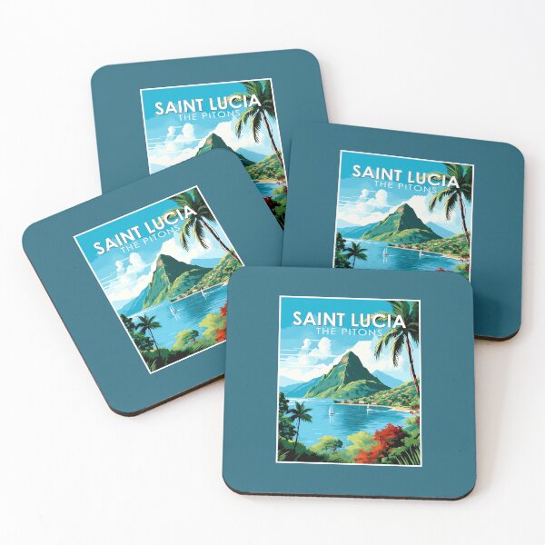 Item preview, Saint Lucia The Pitons : Travel and Tourism Advertising Print designed and sold by posterbobs.