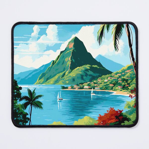 Item preview, Saint Lucia The Pitons : Travel and Tourism Advertising Print designed and sold by posterbobs.