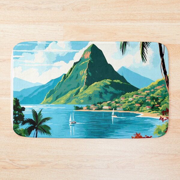 Item preview, Saint Lucia The Pitons : Travel and Tourism Advertising Print designed and sold by posterbobs.