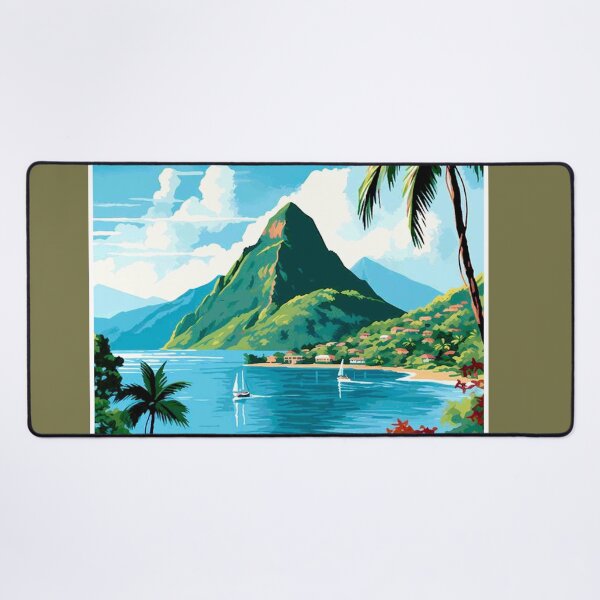 Item preview, Saint Lucia The Pitons : Travel and Tourism Advertising Print designed and sold by posterbobs.