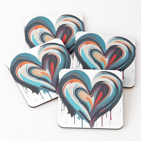 Item preview, Colorful Painted Heart designed and sold by LittleGoblinPrs.