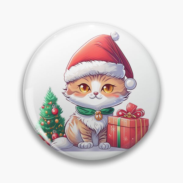 Artikelvorschau, NIEDLICHE KATZE im Frohe-Weihnachts-Stil entworfen und verkauft von 123JUST4U.