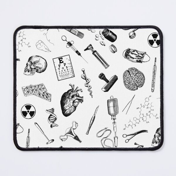 Item preview, Medical symbols for doctors and healthcare workers, minimalistic black and white designed and sold by Drawmecute.