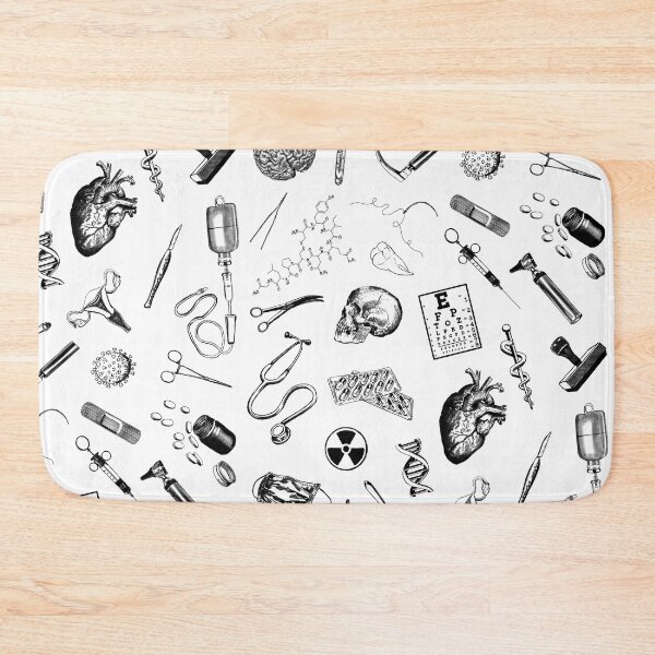 Item preview, Medical symbols for doctors and healthcare workers, minimalistic black and white designed and sold by Drawmecute.