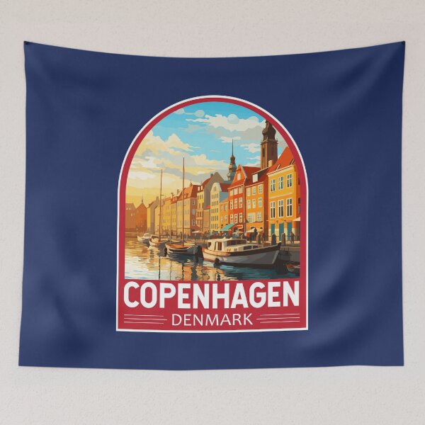 Item preview, Copenhagen Denmark Travel Art Emblem designed and sold by KrisSidDesigns.