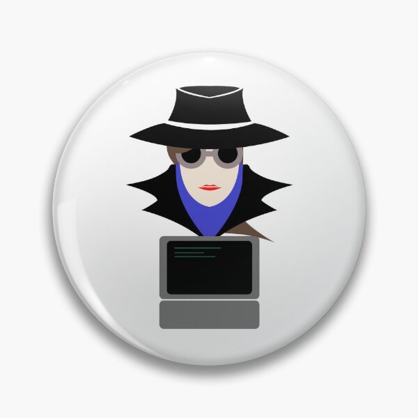 Item preview, Lady Black (Cauc W/Computer): A Cybersecurity Design designed and sold by McNerdic.