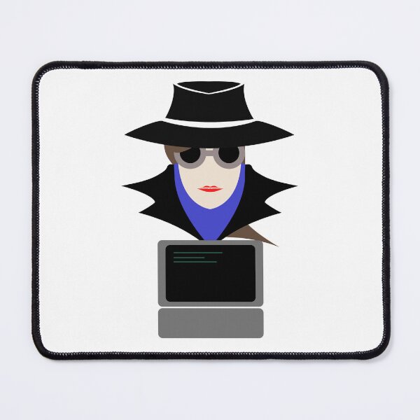 Item preview, Lady Black (Cauc W/Computer): A Cybersecurity Design designed and sold by McNerdic.