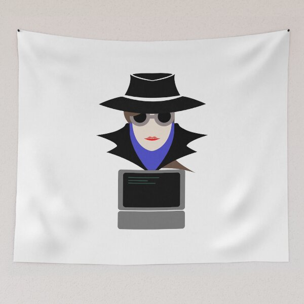 Item preview, Lady Black (Cauc W/Computer): A Cybersecurity Design designed and sold by McNerdic.