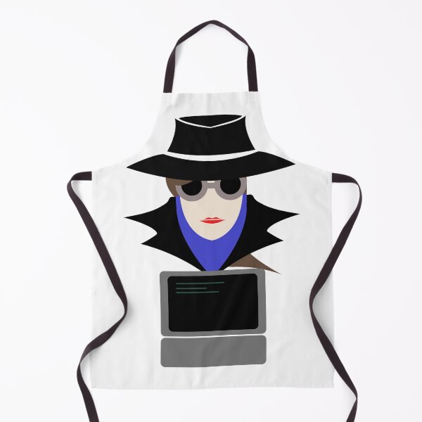 Item preview, Lady Black (Cauc W/Computer): A Cybersecurity Design designed and sold by McNerdic.