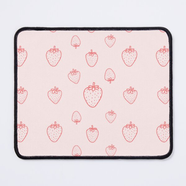 Item preview, Pink strawberries border, cottagecore designed and sold by StudioPandC.