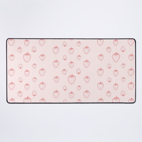 Item preview, Pink strawberries border, cottagecore designed and sold by StudioPandC.