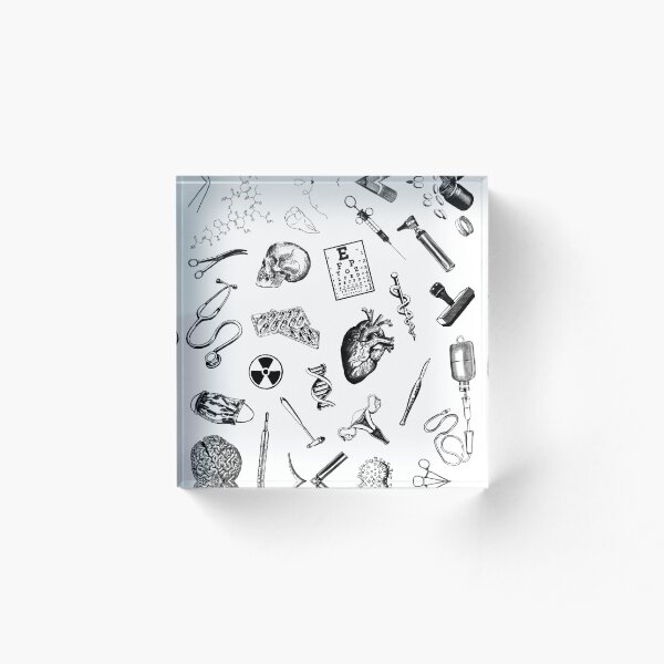 Item preview, Medical symbols for doctors and healthcare workers, minimalistic black and white designed and sold by Drawmecute.